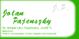 jolan pajenszky business card